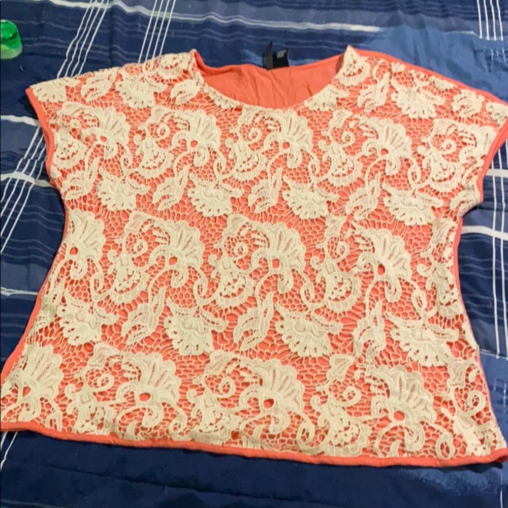 Coral short sleeve shirt